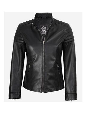 CARRIE Women's Leather Jacket Size XL In Black